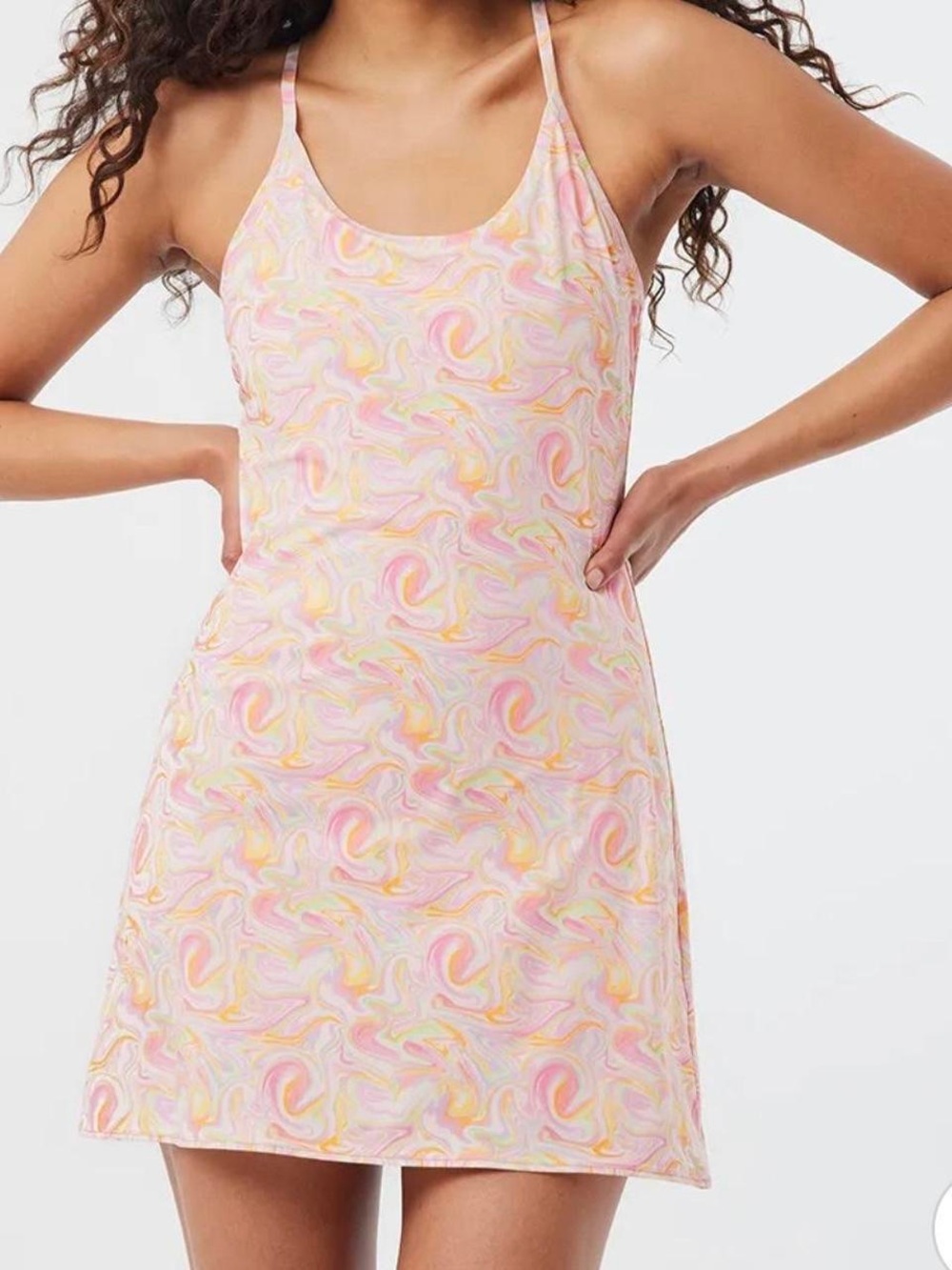 Outdoor Voices Exercise Tennis Pickleball Dress Pink Marble size XS